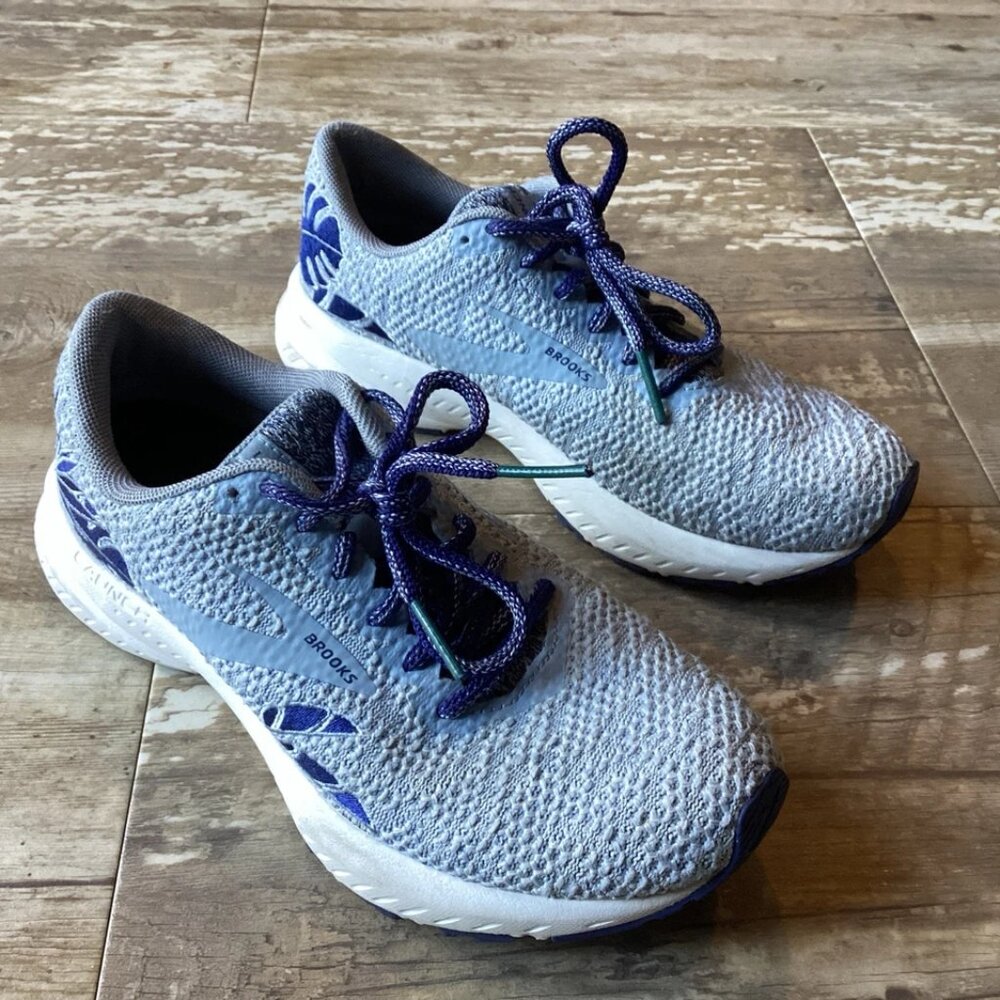 BROOKS Launch 6 Ballard/Twilight/White Blue Floral Women’s 7